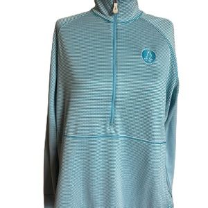 Kate Lord Quarter Zip Up Top With Kangaroo pocket. Size Large